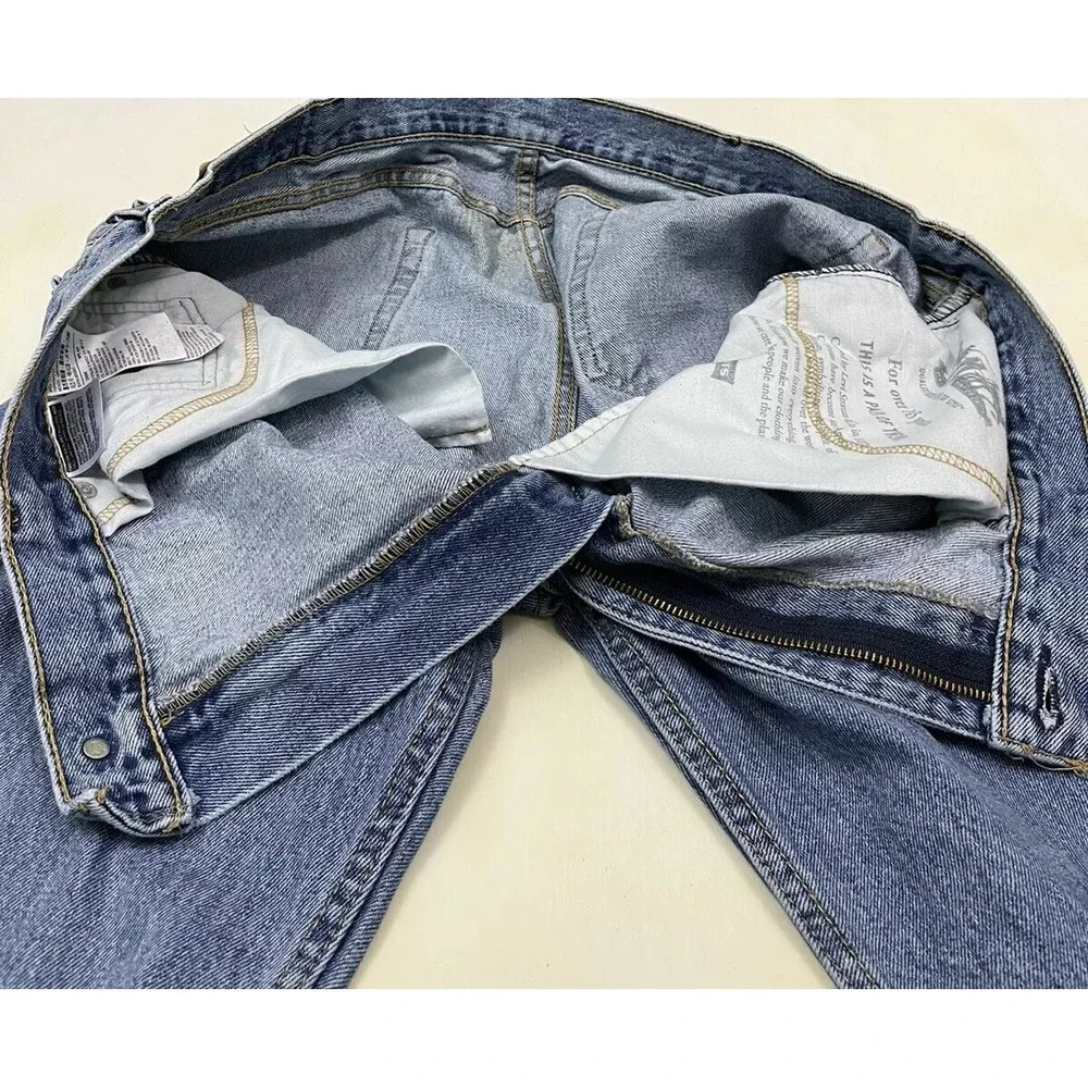 LEVI'S 505 Jeans Mens 40x32  Blue Straight Leg Zip Fly Cotton Denim Tag‎ 42x32